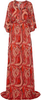 Thumbnail for your product : Issa Printed silk-chiffon maxi dress