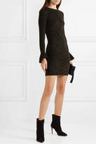 Thumbnail for your product : MICHAEL Michael Kors Ribbed Lurex Mini Dress - Black