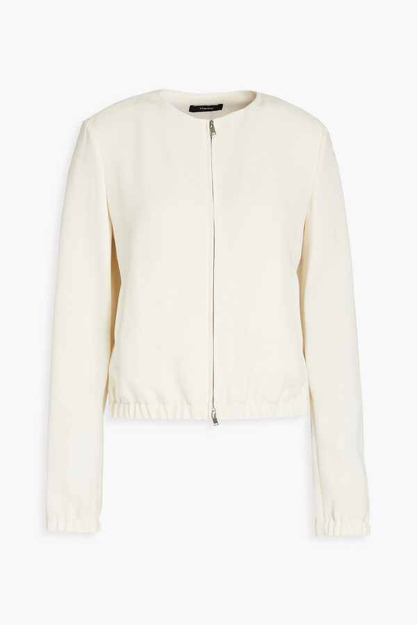 Theory★Compact Crepe Zip Up Bomber ジャケット Theory - Compact Crepe Zip Up Bomber / コンパクトクロップド