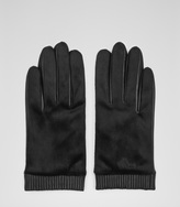 Thumbnail for your product : Reiss Rogue TEXTURED LEATHER GLOVES
