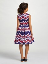 Thumbnail for your product : Oscar de la Renta Ikat Cotton Gathered Skirt Party Dress