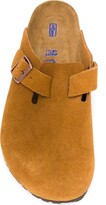 Thumbnail for your product : Birkenstock Suede Buckle Slippers