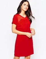 Thumbnail for your product : Lavand Short Sleeve Shift Dress With Keyhole Back