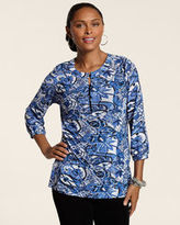 Thumbnail for your product : Chico's Travelers Collection Floral Scroll Layla Top