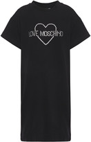 Thumbnail for your product : Love Moschino Crystal-embellished Stretch-cotton Fleece Mini Dress