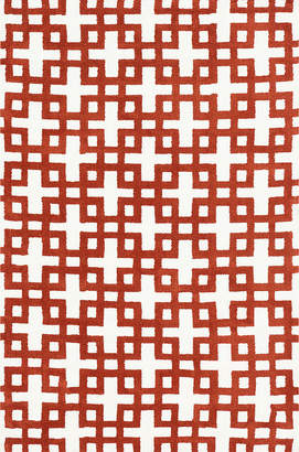 Loloi Charlotte Ivory & Rust Geometric Rectangular Rug