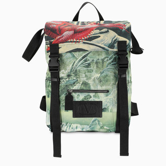 Valentino Red Dragon print backpack