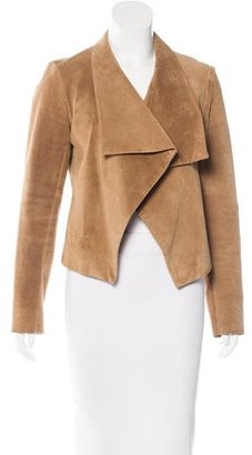 Theory Leather Open-Front Jacket