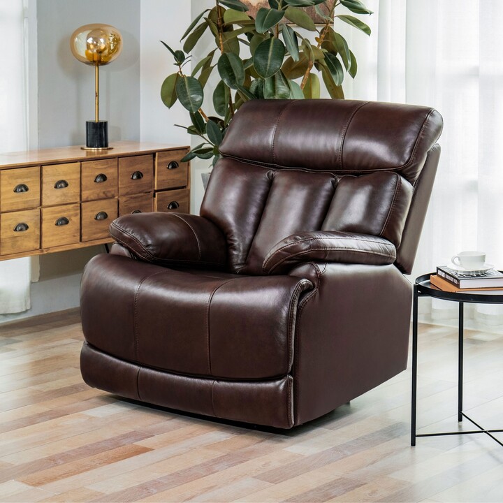 LY & S Home Collection Top Grain Leather Power Recliner Chair