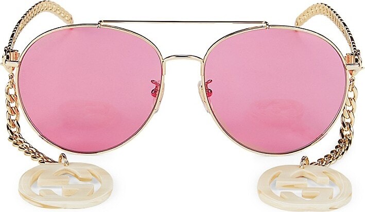 gucci 61mm aviator sunglasses