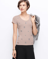 Thumbnail for your product : Ann Taylor Petite Bejeweled Tee