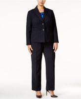 Thumbnail for your product : Le Suit Plus Size Tonal-Stripe Pantsuit