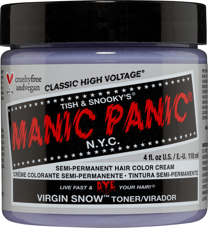 Manic Panic Virgin Snow Semi Permanent Cream Hair Color 4 oz