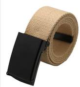 Thumbnail for your product : Maikun Men's Tactical Metal Belt Metal Buckle Black Canvas Belt 46in Long