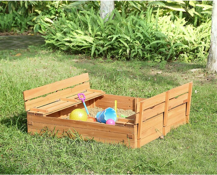 Home Imports Emporium Kids Sandbox with Lid Sand Box for Kids Outdoor