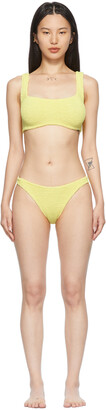 Hunza G Yellow Cropped Xandra Bikini