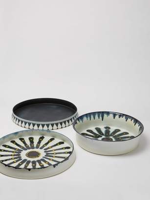L'OBJET Lobjet - Tribal Porcelain Platter - Black White