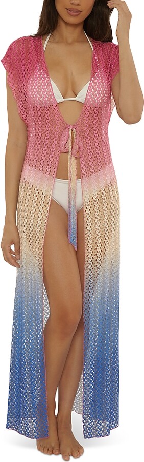 Becca by Rebecca Virtue Sunset Ombre Crochet Cover Up Robe