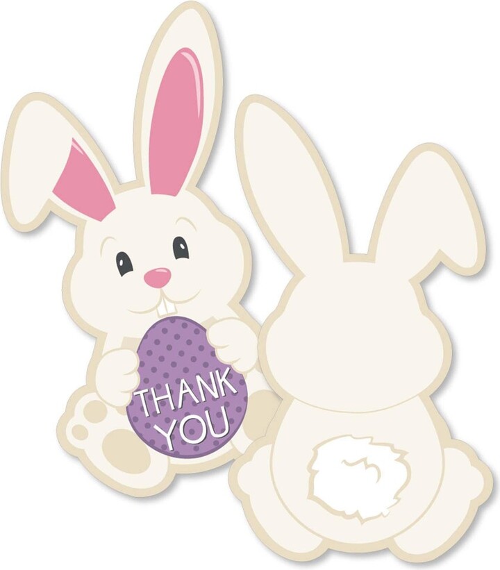 Big Dot of Happiness Hippity Hoppity Shaped Thank You Cards Easter