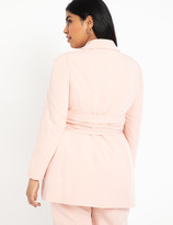 Thumbnail for your product : ELOQUII Long Tie Waist Blazer