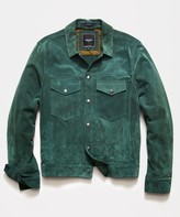 Thumbnail for your product : Todd Snyder Italian Suede Snap Dylan Jacket in Eucalyptus