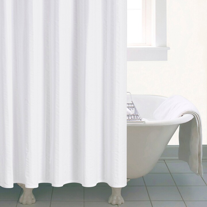 Dunelm Seersucker Shower Curtain White ShopStyle