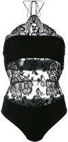 La Perla - floral lace bodysuit - women - coton/Polyamide/Spandex/Elasthanne - 2