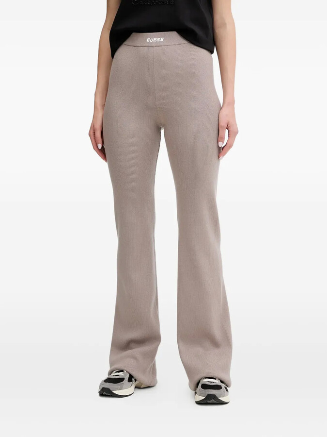 GUESS USA Logo-Detail Ribbed Trousers