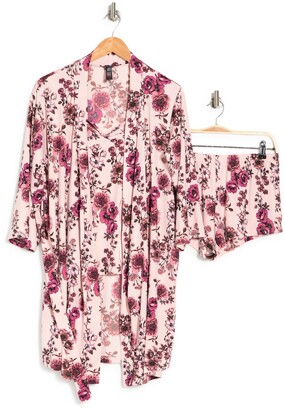 Nanette Lepore 3-Piece Floral Print Pajama Set
