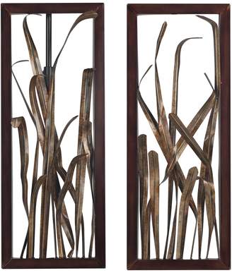 Sterling 2-piece ''Hayfield Grass'' Framed Metal Wall Decor Set