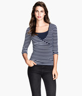 Thumbnail for your product : H&M MAMA Nursing Top - Dark blue/striped - Ladies