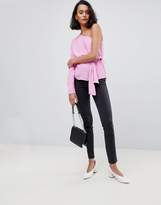 Thumbnail for your product : Vero Moda One Shoulder Top With Tie Waist