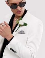 Thumbnail for your product : Twisted Tailor Hemmingway super skinny wedding suit jacket in white