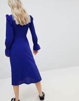 Thumbnail for your product : Wednesday's Girl Midi Tea Dress With Gathered Sleeves