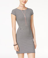 Thumbnail for your product : Teeze Me Juniors' Cutout-Back Striped Bodycon Dress