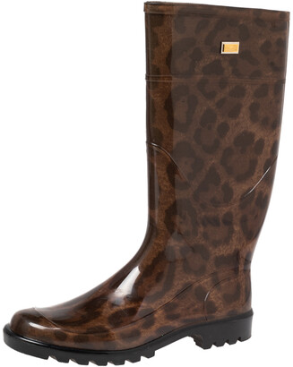 cheetah print rubber boots