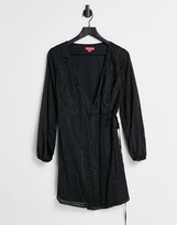 Thumbnail for your product : Urban Threads wrap dress in glitter check