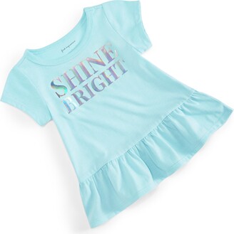 First Impressions Baby Girls Shine Peplum Top, Created for Macy's
