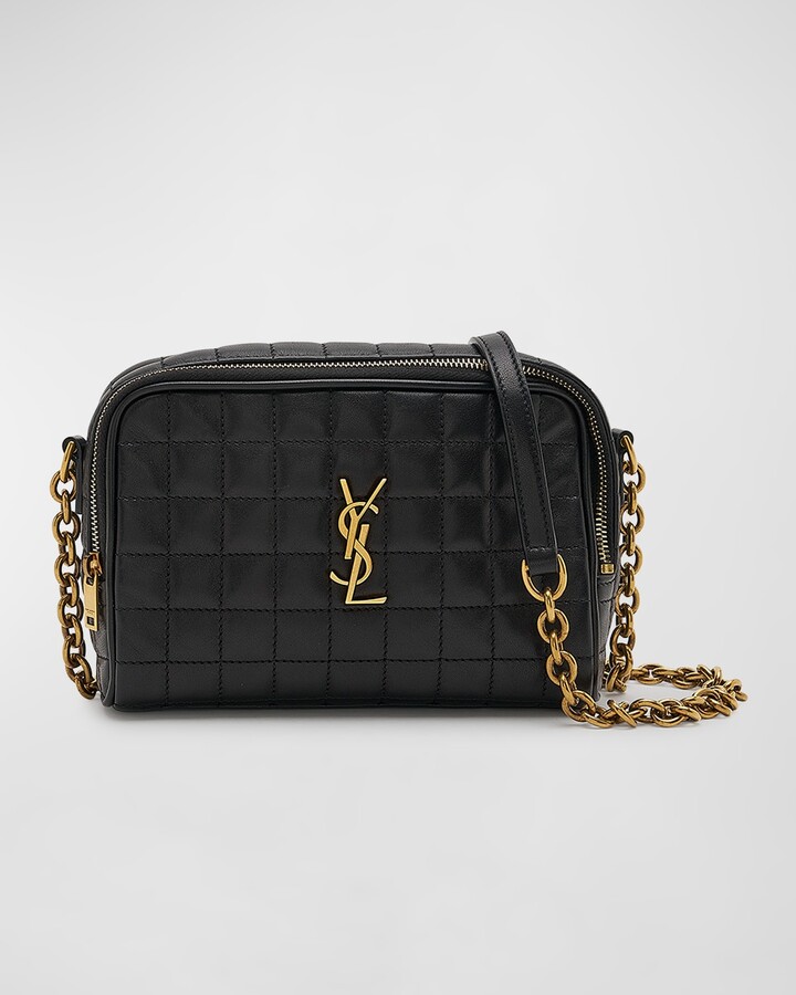 Saint Laurent Cassandre Mini Camera Bag in Quilted Smooth Leather