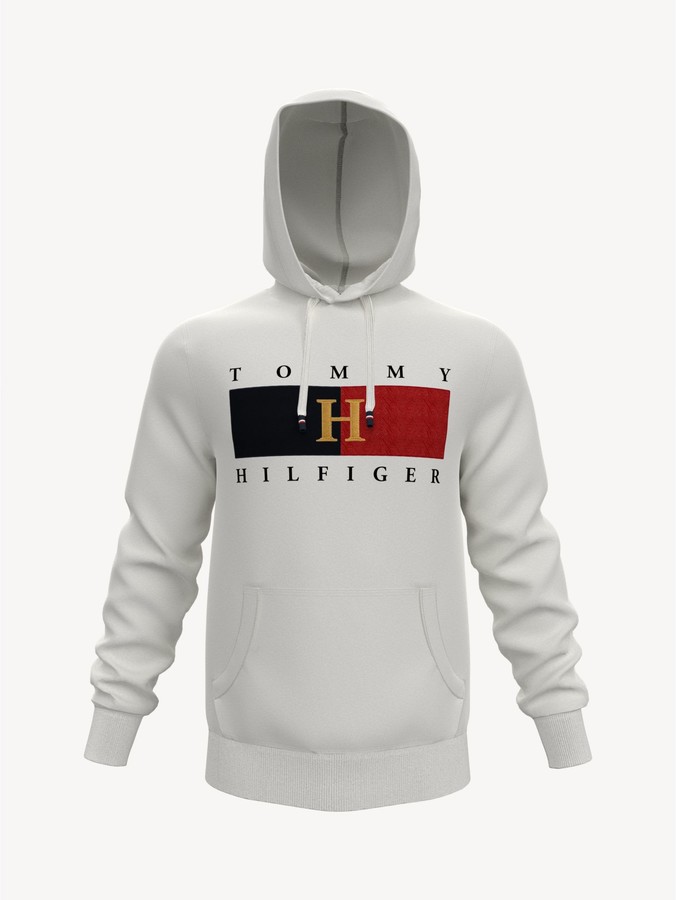 tommy hilfiger fleece flag hoodie