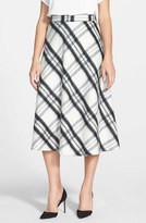 Thumbnail for your product : Classiques Entier Bias Cut Plaid Wool Blend Skirt