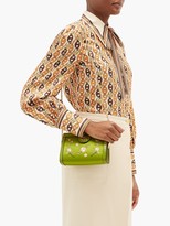 Thumbnail for your product : Gucci Ophidia Snake-trim Satin Cross-body Bag - Green Multi
