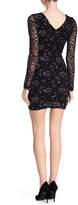 Thumbnail for your product : Dress the Population Erica Metallic Lace Long Sleeve Dress