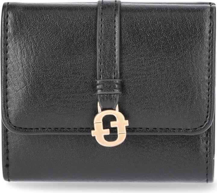 Time and Tru Women’s Thea Double Sided Trifold Wallet, Black