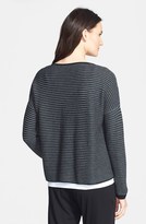 Thumbnail for your product : Eileen Fisher Stripe Bateau Neck Sweater (Online Only)