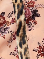 Thumbnail for your product : R 13 Floral & Leopard Trim Slip Dress