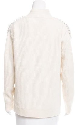 Thierry Mugler Wool Mock Neck Sweater