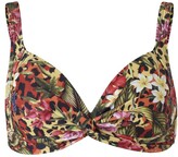 Thumbnail for your product : M&Co Beachcomber knot front bikini top