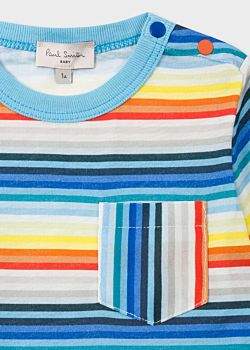 Paul Smith Baby Boys' Multi-Colour Stripe Pocket T-Shirt