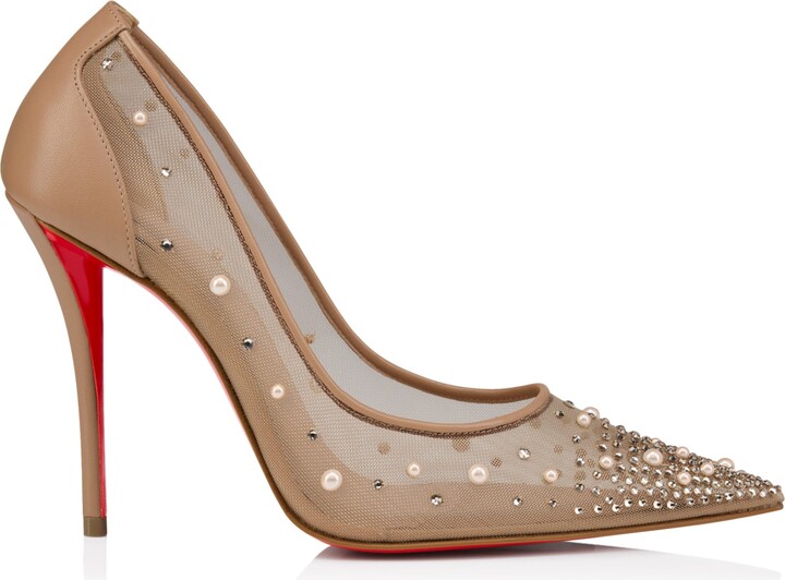 Christian Louboutin Miss Z Leather-Strass Pumps 100